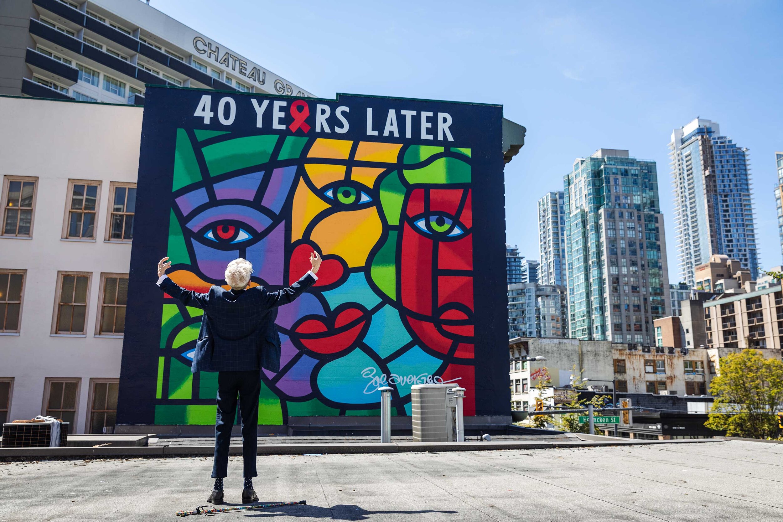 Joe Average’s mural commemorates 40 years since the AIDS/HIV epidemic