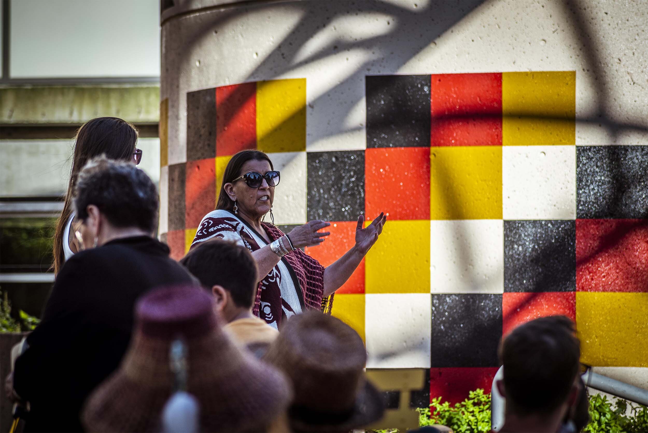 Blanketing The City at Cathedral Square Opening Ceremony - Debra Sparrow (Musqueam).jpg
