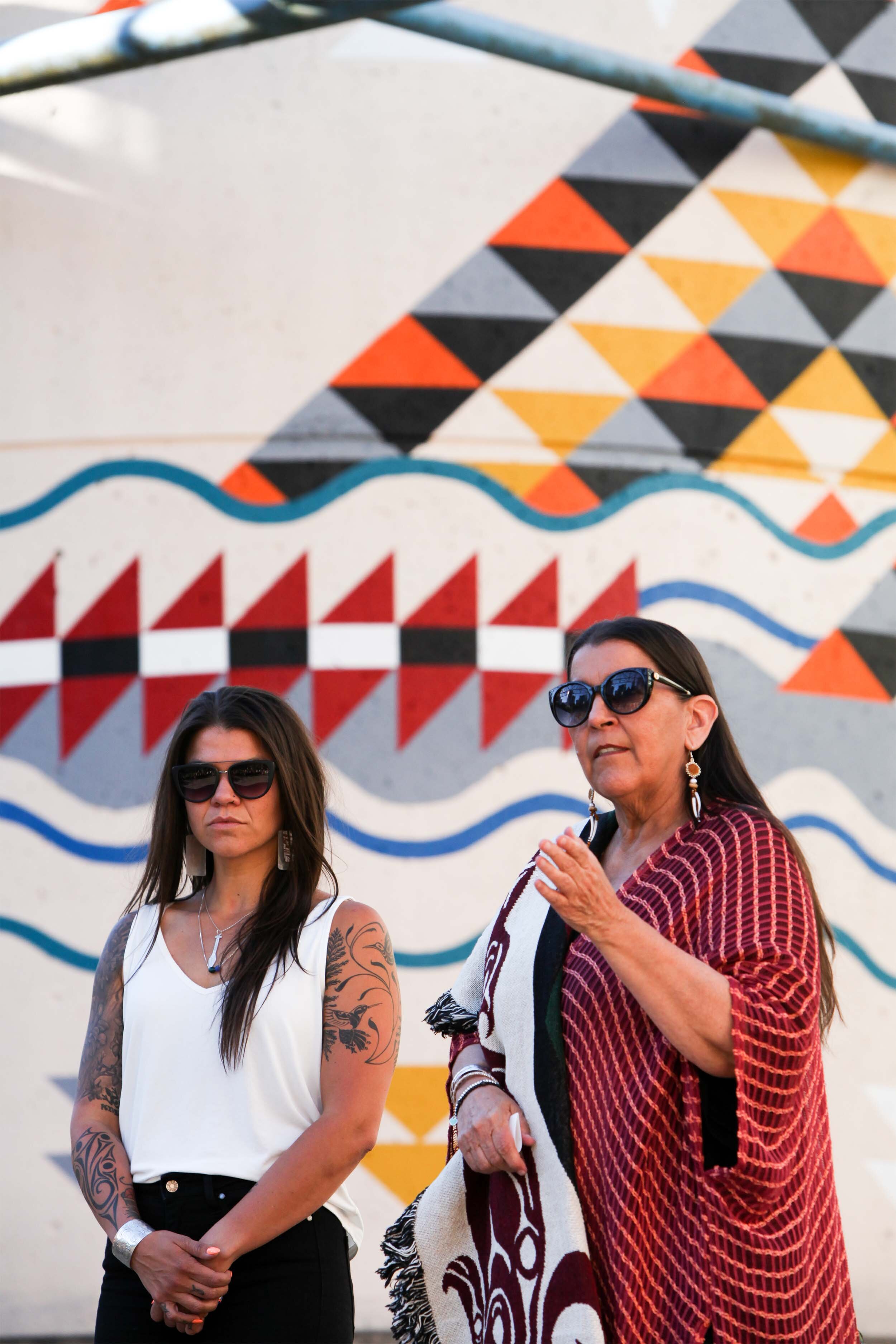 Blanketing The City IV Cathedral Square Debra Sparrow & daughter (Musqueam).jpg