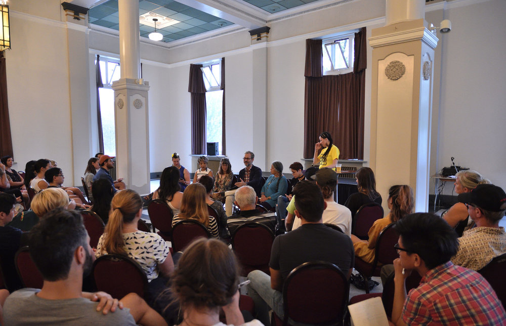  VMF 2018 Directors + Curators Info Session  Following our artist selection announcement on June 13th, we are hosting a free event at the Heritage Hall on Monday, June 18th from 6pm-8pm.  The early evening talk will feature new news from our Executive Director and Crew, as well as our four curators. There will be plenty of information to share and opportunities to pose questions and chat. The event will be live streamed to Facebook&nbsp; as well in case you're curious, but best to join us in person if you can.  Loco: Heritage Hall (Main St + 16th) Date: Monday, June 18th, 2018 Doors: 530pm Start: 6pm End: 8pm  Event RSVP  Link   Hope to see you there!&nbsp;  VMF Team 